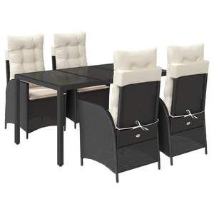 Conjunto de Comedor para Jardín en Negro - Product Image 2