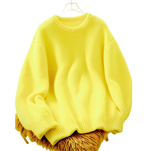 <b>Womens</b> Oversized Crew Neck Knitted Sweatshirt Long Sleeve Casual Pullover Soft Warm Loose Fit Solid <b>Top</b> Cozy Everyday <b>Winter</b> - Product Image 1
