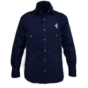 LOGO Printing Fireproof Long Sleeve <b>Shirt</b> for Welder FR <b>Shirt</b> FR Clothing CAT2 <b>Flame</b> Retardant Woven Workwear - Product Image 2