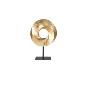 Escultura Views Swirl, también conocida como Views Swirl Antique Nickel, objeto decorativo hecho de acero inoxidable, escultura moderna pulida. - Product Image 5