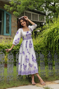 Printed Maxi Women Girls Dress Pure Cotton Indian Block Print Casual Dress Summer Evening Party Dress Wholesale Long Maxi Bulk - Product Image 4