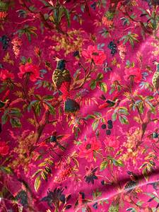 Tela de terciopelo de algodón de lujo con estampado de pájaros para tapicería y decoración del hogar, tela de alta calidad, terciopelo natural de lujo, por yarda. - Product Image 5