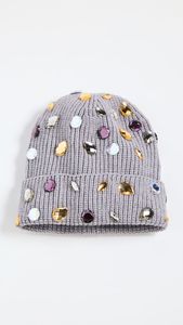 Bonnet Streetwear Punk à Clous et Rivets, Chapeau d'Hiver Unisexe Gothique Hip-Hop, Bonnet Tricoté, Vente en Gros Royaume-Uni, États-Unis, Europe, Logo Personnalisé - Product Image 2
