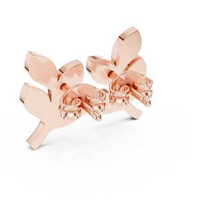 Pendientes de Moissanita en Forma de Hoja, Oro Rosa de 18K, Certificación IGI, Joyería Inspirada en la Naturaleza para Regalo de Aniversario o Fiesta - Product Image 3