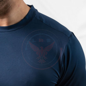T-shirts de sport pour hommes respirants et ajustés avec logo personnalisé - Polyester/coton, séchage rapide et écologiques, en stock - Product Image 6
