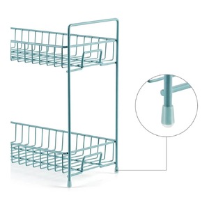 Stylish Blue Metal Two Tier Spice <b>Storage</b> <b>Rack</b> Suitable For Spices Condiments Cups And Countertop Organization From India - Product Image 2