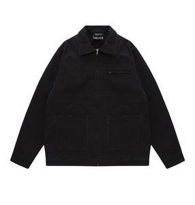 Custom Style Vintage Detroit Winter <b>Canvas</b> Zip <b>Work</b> <b>Jacket</b> Plus Size 100% Cotton <b>Canvas</b> <b>Work</b> <b>Jacket</b> - Product Image 1