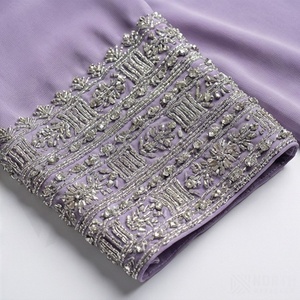 Robe Abaya de Luxe en Polyester pour Femme, Couleur Personnalisée, Broderie en Soie, Longueur Cheville, Haute Qualité, Élégante, Nouvelle Collection Printemps, Idéale pour l'Aïd et les Mariages - Product Image 5