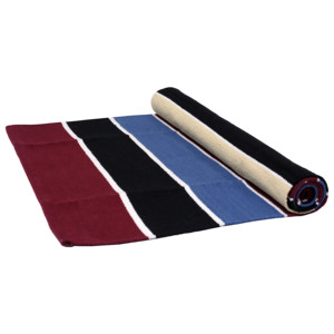 Tapis de yoga en coton durable, tissé à la main, design rayé, antidérapant, pour la maison, la salle de sport, la méditation - Product Image 2