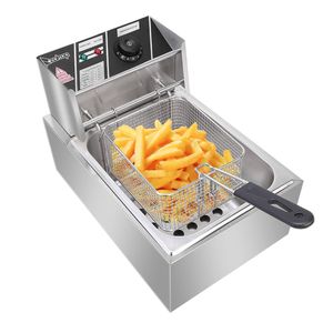 Friggitrice Elettrica Monoblocco da 11.4QT/10.8L, 2500W, in Acciaio Inossidabile, Finitura Argento, Spina 110V Tipo CN - Product Image 4