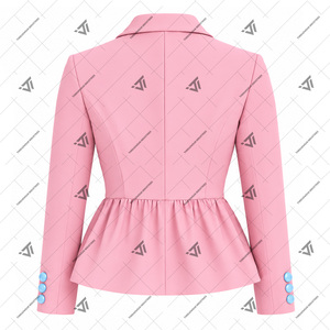 Custom Solid Greek Gamma Phi Delta Sorority Clothing Embroidered 100% Cotton Semi Formal Peplum <b>Blazer</b> Greek Paraphernalia - Product Image 3