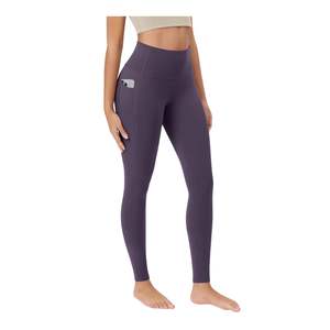 Leggings de yoga taille haute extensibles pour femmes, personnalisables en gros, avec poche latérale, pour fitness, gym, entraînement et course à pied - Product Image 4