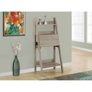 Scrivania Moderna Contemporanea per Ufficio Domestico con Ripiani Portaoggetti, 61 Pollici di Altezza, Laminato Marrone per Lavoro con Laptop - Product Image 6