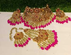 Colección de Joyería Artificial de Lujo para Novias, Conjuntos de Joyería de Diseño Personalizado, Collar y Aretes, 5 Piezas, Conjuntos de Joyería de Moda - Product Image 4
