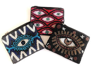 Monedero de mano con diseño de última generación, bordado con cuentas de semillas, hecho a mano, con color personalizado por MD HANDICRAFTS - Product Image 2