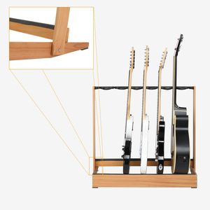 Supporto Pieghevole per Chitarra in Legno e Metallo per Chitarre Elettriche, Acustiche e Basso, Salvaspazio per Casa e Studio - Product Image 5