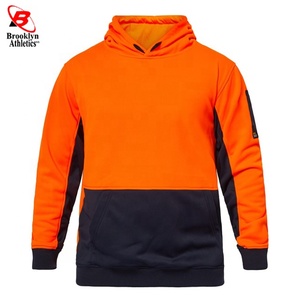 Sudadera con Capucha de Seguridad Transpirable e Impermeable de Alta Visibilidad, Ropa de Trabajo con Bolsillos Tipo Canguro para Lápices - Product Image 1