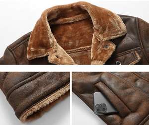 Blouson en cuir PU homme printemps-automne, col montant, coupe slim, style moto décontracté - Product Image 3