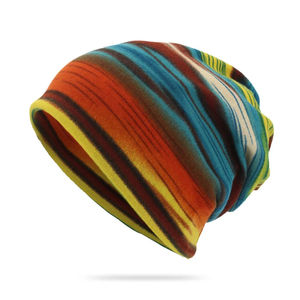 Unisex Slouchy Beanie <b>Hat</b> <b>Winter</b> Warm Striped Knit Skull Cap Hip Hop Baggy Soft Fleece Lined Outdoor Casual Thermal Headwear - Product Image 4