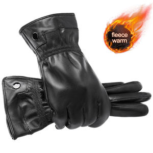 Guantes de Motocicleta Personalizados de Piel de Oveja, Impermeables, para Invierno, con Protección para la Muñeca, Negros, Térmicos, con Pantalla Táctil, Ecológicos, Deportivos para Exteriores - Product Image 3