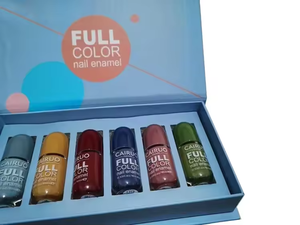 กล่องของขวัญแข็งพิมพ์ลายโลโก้สีสันสดใสด้วยระบบ UV สำหรับชุดยาทาเล็บและบรรจุภัณฑ์เครื่องสำอาง - Product Image 4