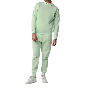 Ensemble de survêtement unisexe décontracté imprimé, coupe évasée, style streetwear, avec fermeture éclair intégrale, 100 % coton, pour le sport et le quotidien - Product Image 1