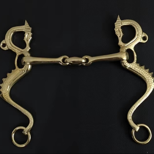 บิตม้ารูปมังกรทำมือ บิตม้ารูปมังกรงานฝีมือประดับทองเหลือง ของขวัญสุดพิเศษสำหรับนักขี่ม้า - Product Image 1