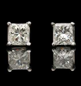 925 Sterling <b>Silver</b> moissanite <b>Stud</b> Earrings Women's Simple Trendy Jewelry Earrings - Product Image 1