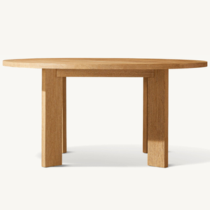 Table ronde en teck écologique pour l'extérieur, durable et résistante à la pourriture - Product Image 1