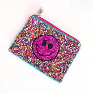Monedero SMILE de Estilo Vintage Hecho a Mano con Cuentas, Monedero con Forro, Estilo Festivo, Artesanal, Étnico, Nueva Cartera para Adolescentes con Cuentas - Product Image 6
