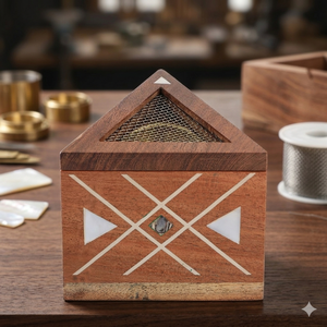 Ramadan & Eid Giveaway Gifts Mubkhar Set Bone Inlay Tray Set With <b>Box</b> and Burner Incense Bakhoor at <b>Cheap</b> Price - Product Image 1