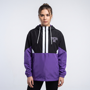 OEM Custom Embroidered Logo <b>Women</b> Windbreaker Hoodie 3/4 Zipper Hiking Camping Hooded <b>Jacket</b> 100% Nylon <b>Waterproof</b> Rain Hoodie - Product Image 1