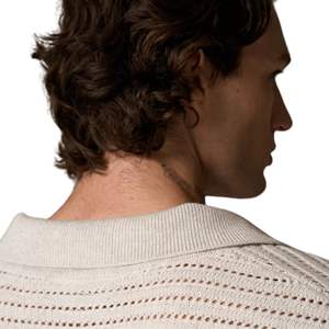 Polo de Punto Gris Claro para Hombre, Manga Corta, Tejido Texturizado, Informal, Holgado, para Verano, OEM - Product Image 5