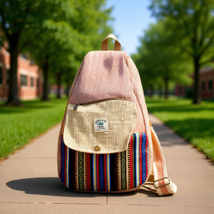 Hemp Cotton Student <b>Backpack</b> - Product Image 3