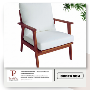 Monaco Sofa 3 seater <b>bench</b> Eco-friendly Outdoor Furniture Garden Acacia Wood Sofa <b>Set</b> Cushions Foldable for Hotels Villas - Product Image 3