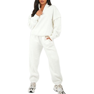 Femmes meilleur Design quart Zip survêtement nouveau Look manches longues col montant survêtement pour hiver mode tenue - Product Image 1