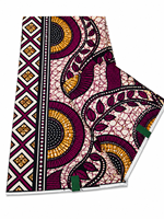 Último Modelo, Tela Africana de Batik Orgánico Tejido de Alta Calidad, 100% Algodón, con Estampado Brillante, para Vestidos Capulana