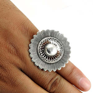 Pretty <b>Adjustable</b> <b>Ring</b> Made From Solid 925 Sterling Silver Bulk Wholesale Fine Quality Bohemian Jewelry At Wholesale Price - Product Image 2