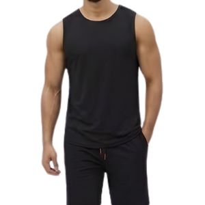 Camiseta sin mangas para hombre, color negro sólido, de algodón, cuello redondo, camiseta muscular, camiseta interior, para gimnasio, fitness, entrenamiento, chaleco deportivo - Product Image 3
