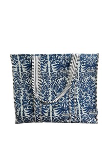 Bolso de Mano de Algodón Vintage con Estampado de Palmeras Tropicales, Bolso de Hombro Acolchado con Cremallera, 100% Algodón, para la Playa o Compras - Product Image 4