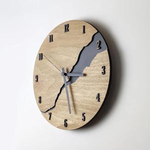 Modern Natural Wood <b>Wall</b> <b>Clock</b> with Numbers <b>Silent</b> Unique Wood Minimalist <b>Wall</b> <b>Clock</b> With hour numbers By M/S SHAAD HANDICRAFTS - Product Image 3