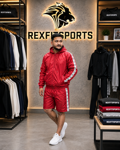 ชุดวอร์มไนลอนพรีเมียมแบบสั่งทำพิเศษ REXFIT SPORTS 2026 สำหรับผู้ชาย เสื้อแจ็คเก็ตมีฮู้ดแบบซิปเต็มตัวและกางเกงติดกระดุม – ชุดกีฬาแบรนด์ส่วนตัว - Product Image 4