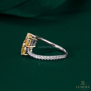 Bague de luxe en diamant de laboratoire taille coussin, clarté VVS2-VS2, or 9k 10k 14k 18k, bijoux fins, cadeau d'anniversaire ou de fiançailles - Product Image 2