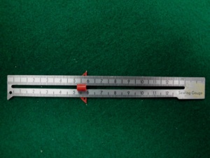 DK-404 <b>Sewing</b> & Knitting Gauge | Aluminum Ruler 12cm 5 Inch Portable - Product Image 6