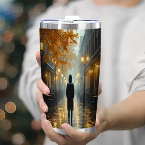 Stainless Steel Tumbler 20oz Double Wall Vacuum Insulated Keep <b>Hot</b> <b>Cold</b> All Day Travel Mug - Product Image 3