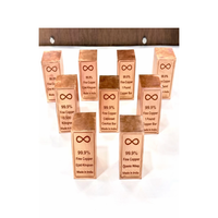 Barre de cuivre de 0,500 kg, lingot de cuivre pur à 99,9 %, barre de cuivre de qualité industrielle