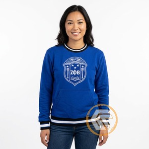Sweat-shirt en molleton à col rond 380g pour femmes, personnalisé, brodé, uni, Zeta Phi Beta, pour sororité et fraternité, vente en gros - Product Image 4