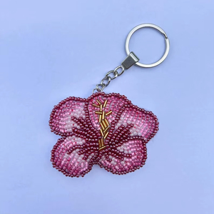 Handmade Beaded Flower Keychain Floral <b>Bag</b> Charm Designer Pendant <b>Key</b> <b>Ring</b> Gift Custom Logo Wholesale Supplier - Product Image 1