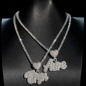 Colgante de Letra de Moissanita Chapado en Rodio, Corte Brillante, Plata Fina, Regalo para Fiesta Hiphop, Joyería Unisex, Certificado GRA, Engaste de Garra - Product Image 1