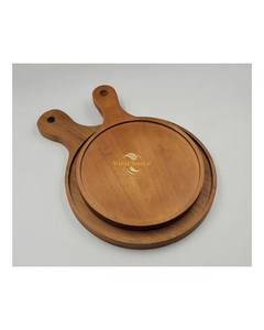 Pala para Pizza Redonda de Madera de Acacia VietChoice con Mango, Utensilio de Cocina Sostenible - Product Image 1